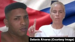 El preso político Duniesky Ruiz Cañizares y su esposa Delanis Álvarez.