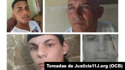 Arriba Adael (izq.) y Dariel y debajo a la izquierda Yoirdan Revolta y Carlos Raúl.