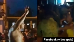 Capturas de videos posteados en redes sociales muestran la represión desatada por las autoridades cubanas contra manifestantes en Caimanera.