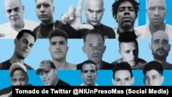 Fotografías de los presos políticos en huelga de hambre durante la visita de Josep Borrell a Cuba publicado por la iniciativa Ni Un Preso Político Más En Cuba.