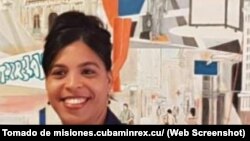 Yahima Martínez Millán, en Santiago de Compostela en abril de 2019. Foto Ministerio de Relaciones Exteriores de Cuba.