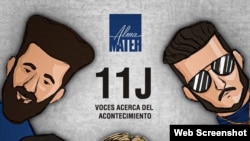 Gráfica que acompaña uno de los dossiers publicados por Alma Mater acerca del levantamiento popular del 11 de julio en Cuba.