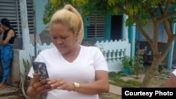 Donaida Pérez Paseiro tras ser excarcelada en enero de 2025