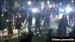 Protestas en las calles de Nuevitas, Camaguey, el 19 de agosto de 2022.