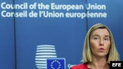 La alta representante de la Unión Europea (UE) para la Política Exterior, Federica Mogherini.