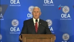 Pence denuncia "oscura nube de tiranía" sobre Cuba, Venezuela y Nicaragua Pence denuncia "oscura nube de tiranía" sobre Cuba, Venezuela y Nicaragua