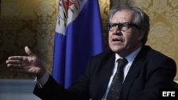 Fotografía del Secretario General de la OEA, Luis Almagro, en la sede de la Organización de Estados Americanos (OEA) en Washington, DC.