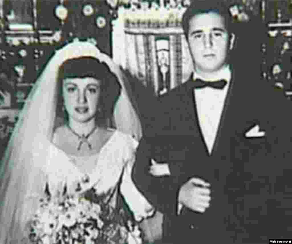 Fidel Castro y Mirta Díaz-Balart, padres de Fidel Angel Díaz-Balart. "Fidelito" nació en 1949 del breve matrimonio de su padrecon Mirta Díaz-Balart.