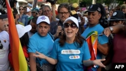 Mariela Castro en una conga celebrada el 12 de mayo de 2018.