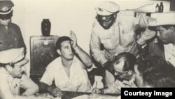 Castro detenido en el Vivac de Santiago de Cuba.