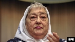 La presidenta de la Asociación Madres de Plaza de Mayo, Hebe de Bonafini.