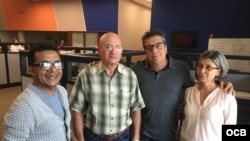 De izquierda a derecha: Luis Felipe Rojas, Félix Navarro, Carlos Ojeda e Idolidia Darias.