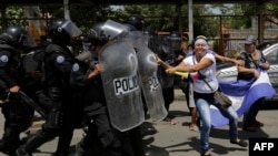 Protesta contra Daniel Ortega en Nicaragua.