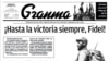 Portada del diario Granma. nov.26, 2016