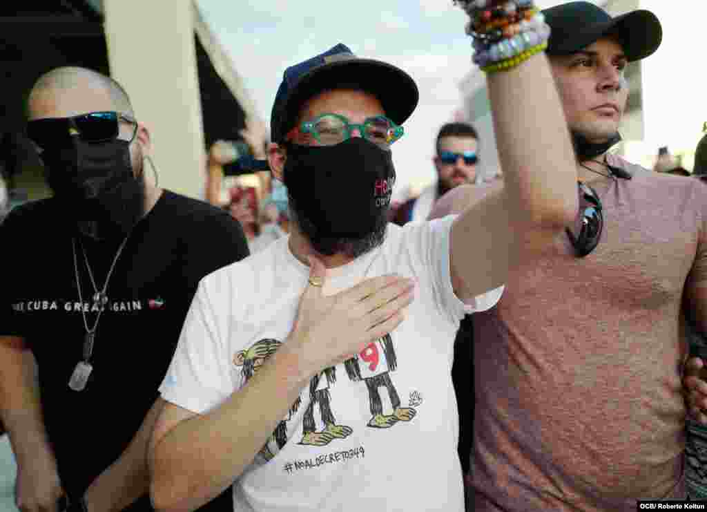 Exiliados cubanos dan su apoyo al movimiento San Isidro