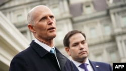 Senadores Rick Scott y Marco Rubio, en una foto de archivo.