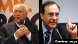 Combinación de fotografías de César Gómez y Carlos Alberto Montaner.