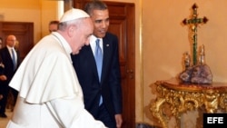 Papa recibió en el Vaticano en marzo de 2014 a Barack Obama