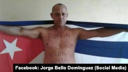 El preso político del 11J, Jorge Bello Domínguez.