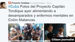 Ayudan a necesitados. Foto: Proyecto Tondique.