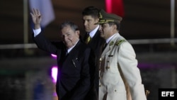 Raúl Castro, durante la cena oficial de la cumbre de la Comunidad de Estados Latinoamericanos y Caribeños (Celac), en el Palacio de La Moneda, en Santiago de Chile.