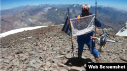 Yandy Núnez Martínez llega a la cima del Aconcagua /Tomado de su perfil de Facebook.