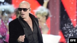 Pitbull durante la decimotercera edición de los Premios Grammy Latino en Las Vegas (Estados Unidos), en noviembre de 2012.