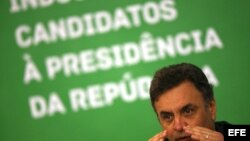 El senador Aécio Neves, postulante del Partido de la Social Democracia Brasileña (PSDB)