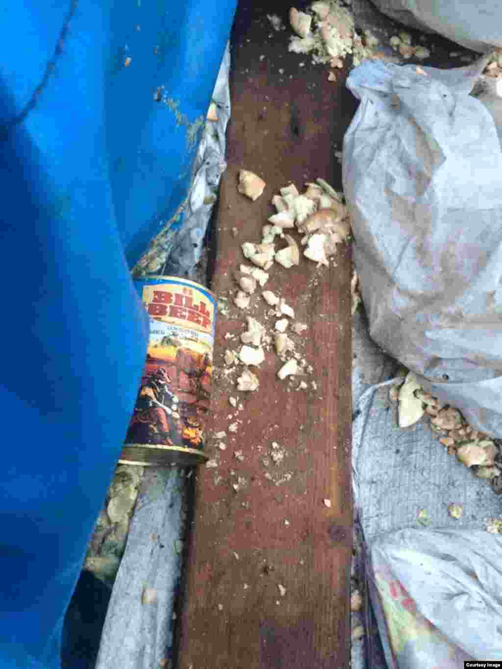 Embarcación en la que 13 cubanos viajaron desde Cuba hasta Key Biscayne. Foto Cortesía de Jorge L. Camero.