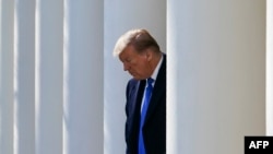 El presidente Donald Trump minutos antes de anunciar su declaración de emergencia nacional en la frontera Sur.