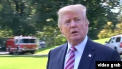 "Cosas muy malas están ocurriendo en Cuba", dijo Trump a la prensa desde un jardín de la Casa Blanca, en aparente referencia a los diplomáticos lesionados de EEUU lesionados por misteriosos ataques.