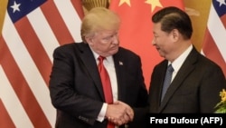 Trump y Xi Jinping en noviembre de 2017. AFP/ Fred Dufour.