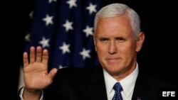 El vicepresidente de EEUU, Mike Pence, durante su reciente visita a Chile.