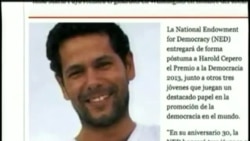 Póstumo reconocimiento al activista Harold Cepero Póstumo reconocimiento al activista Harold Cepero