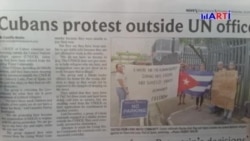 Cubanos acampados frente agencia de la ONU en Trinidad y Tobago Cubanos acampados frente agencia de la ONU en Trinidad y Tobago