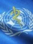 La bandera de la Organización Mundial de la Salud.