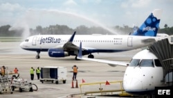 El vuelo 387 de JetBlue fue el primero en viajar a Cuba de forma regular, el pasado 31 de agosto.